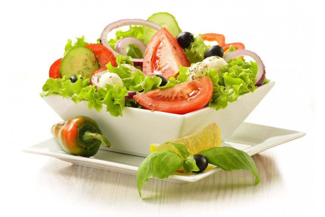 Na zelenjavnih dnevih kemične diete lahko pripravite okusne solate